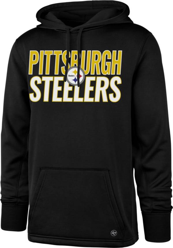 ‘47 Men's Pittsburgh Steelers Tech Fleece Black Performance Hoodie