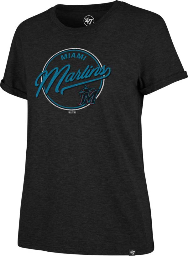 ‘47 Women's Miami Marlins Black Match Hero T-Shirt