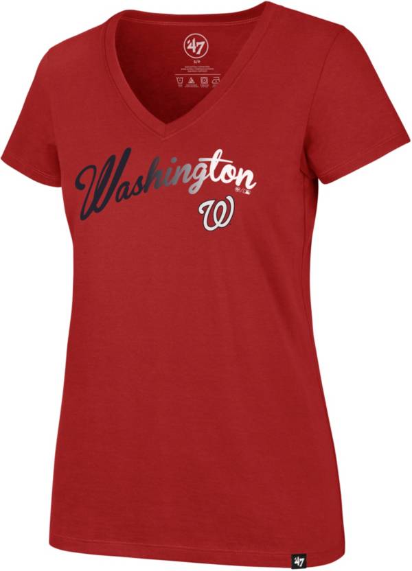 '47 Women's Washington Nationals Ultra Rival V-Neck T-Shirt