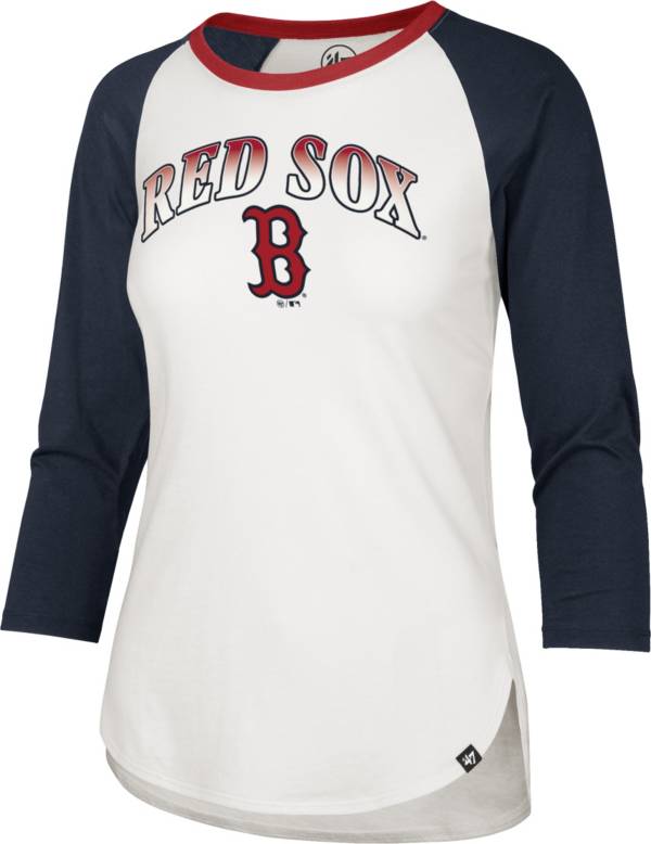 ‘47 Women's Boston Red Sox Navy Splitter Raglan Three-Quarter Sleeve T-Shirt