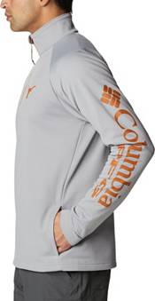 Columbia Men's Texas Longhorns Grey PFG Terminal Tackle Quarter-Zip Pullover Shirt product image