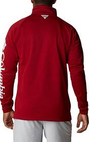 Columbia Men's Oklahoma Sooners Crimson PFG Terminal Tackle Quarter-Zip Pullover Shirt product image