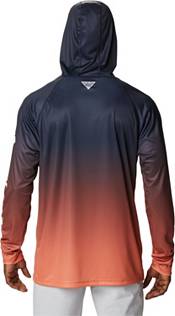 Columbia Men's Auburn Tigers Blue PFG Super Terminal Tackle Long Sleeve Hooded T-Shirt product image