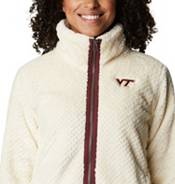 Columbia Women's Virginia Tech Hokies White Fire Side Sherpa Full-Zip Jacket product image