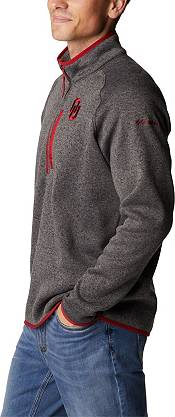 Columbia Men's Oklahoma Sooners Grey Canyon Point Half-Zip Pullover Fleece Jacket product image