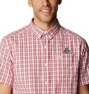 Columbia Men's Ohio State Buckeyes Scarlet Rapid Rivers Button Down Shirt product image