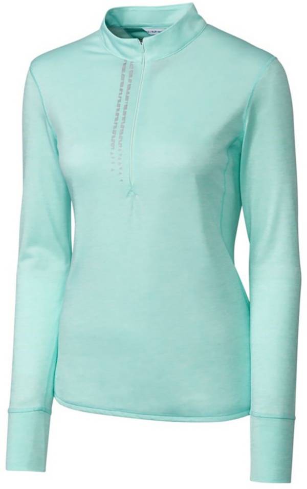 Cutter & Buck Women's Annika Frequency Mock Half-Zip Golf Top