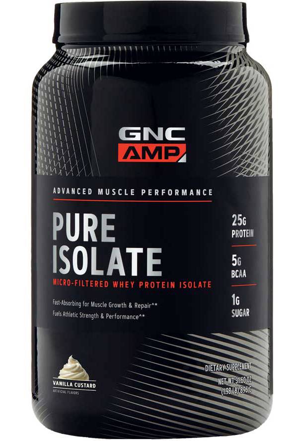 GNC Amp Pure Isolate Protein Vanilla Custard 1.95lbs.