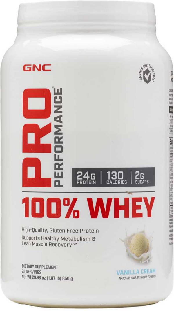 GNC Pro Performance 100% Whey Protein Vanilla Cream 25 Servings