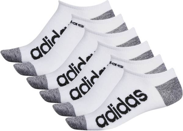 adidas Men's Superlite Linear No-Show Socks - 6 Pack