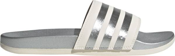 adidas Women's Adilette Comfort Metallic Slides