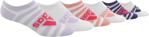 adidas Girls' Superlite No Show Socks - 6 Pack