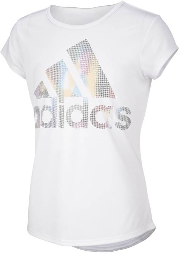 adidas Toddler Girls' Rainbow Foil T-Shirt