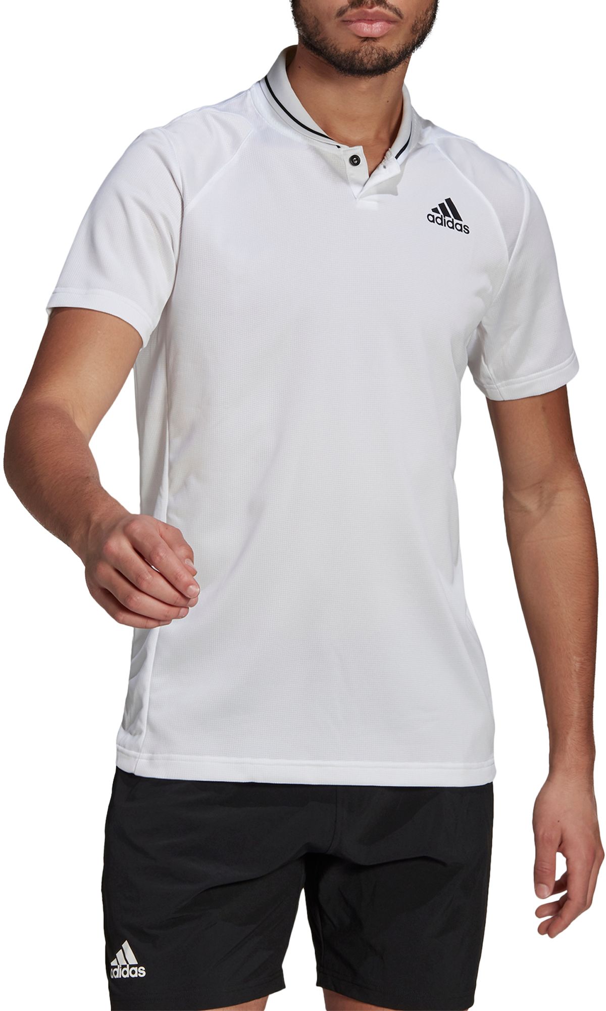 adidas black golf polo