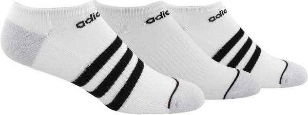 adidas Men's 3-Stripes No Show Socks - 3 Pack