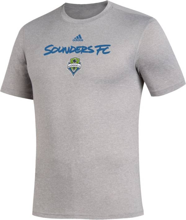 adidas Men's Seattle Sounders Wordmark Gray T-Shirt