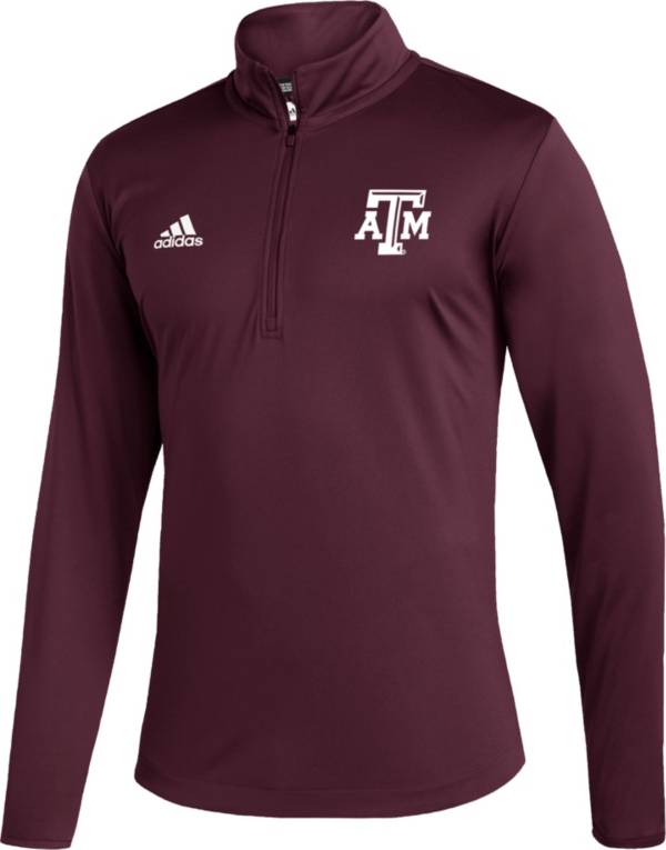 adidas Men's Texas A&M Aggies Maroon Under the Lights Sideline Quarter-Zip Shirt