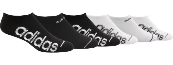 adidas Women's Superlite Linear No Show Socks 6 Pack