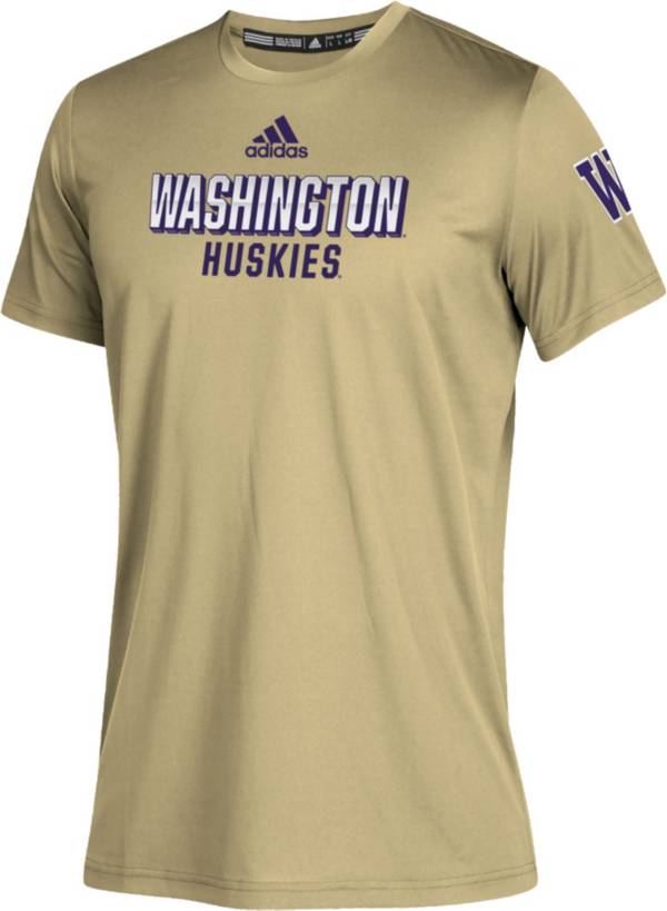 adidas Youth Washington Huskies Gold Chromed Up Performance T-Shirt