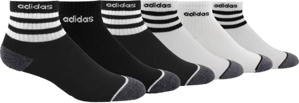 adidas Youth 3-Stripe Quarter 6-Pack Socks