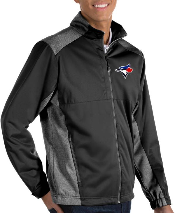 Antigua Men's Toronto Blue Jays Revolve Black Full-Zip Jacket