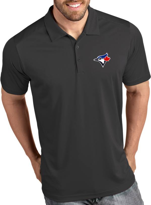 Antigua Men's Toronto Blue Jays Tribute Grey Performance Polo