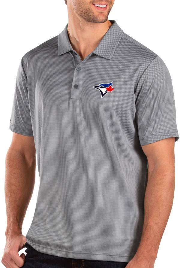 Antigua Men's Toronto Blue Jays Grey Balance Polo