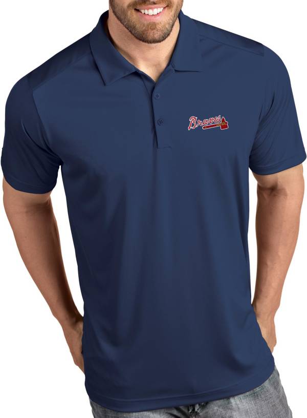 Antigua Men's Atlanta Braves Tribute Navy Performance Polo