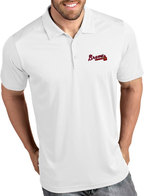 Antigua Men's Atlanta Braves Tribute White Performance Polo