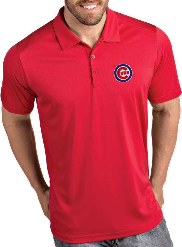 Antigua Men's Chicago Cubs Tribute Red Performance Polo