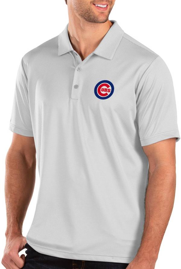 Antigua Men's Chicago Cubs White Balance Polo