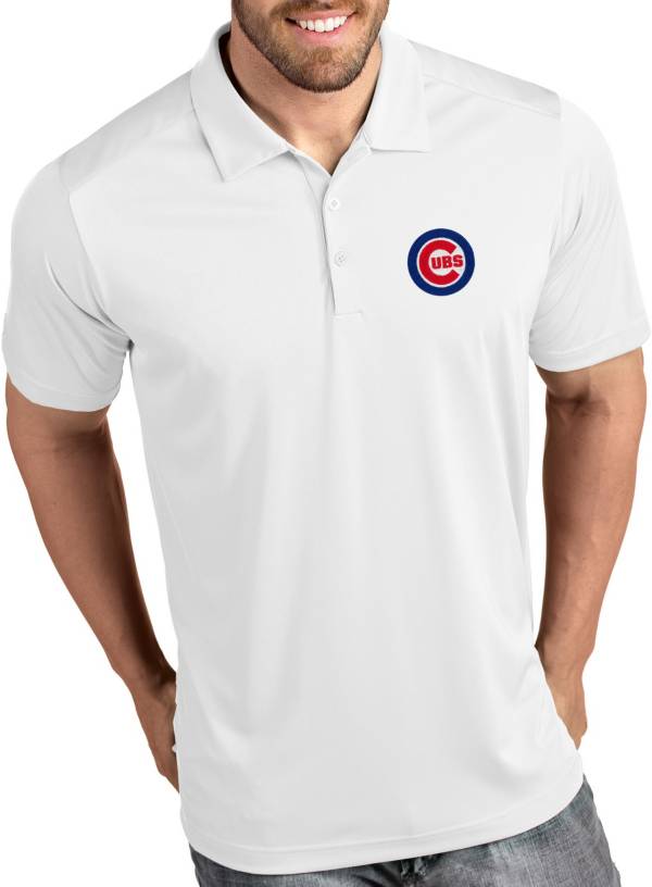 Antigua Men's Chicago Cubs Tribute White Performance Polo