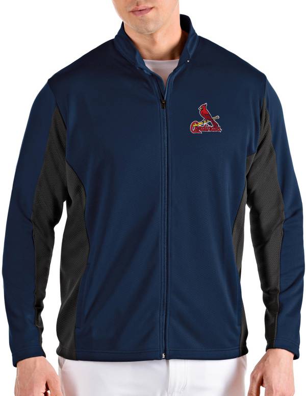 Antigua Men's St. Louis Cardinals Navy Passage Full-Zip Jacket