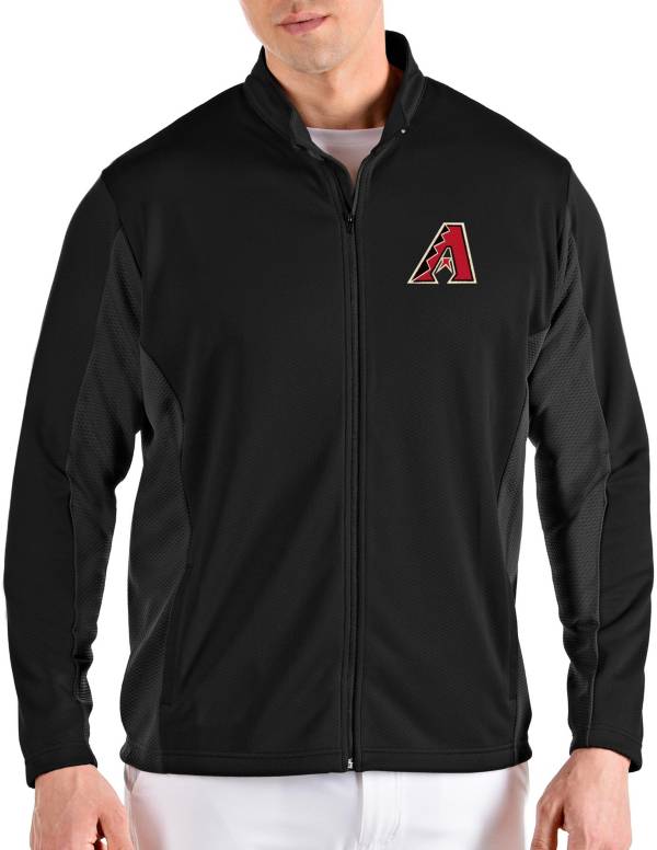 Antigua Men's Arizona Diamondbacks Black Passage Full-Zip Jacket