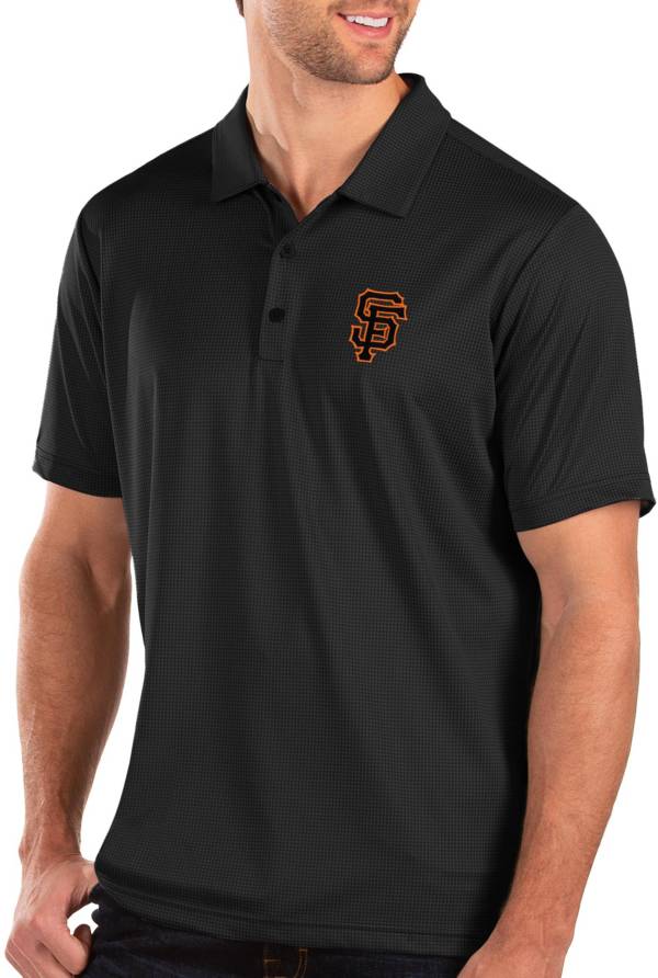 Antigua Men's San Francisco Giants Black Balance Polo