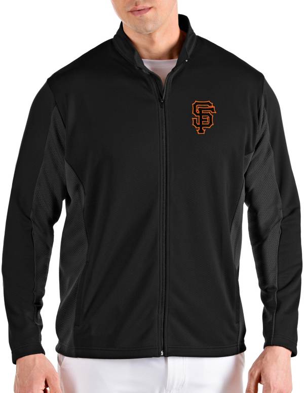 Antigua Men's San Francisco Giants Black Passage Full-Zip Jacket