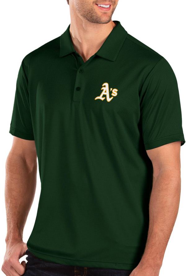 Antigua Men's Oakland Athletics Green Balance Polo