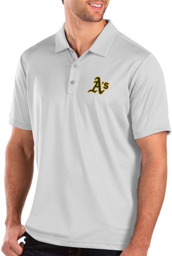 Antigua Men's Oakland Athletics White Balance Polo