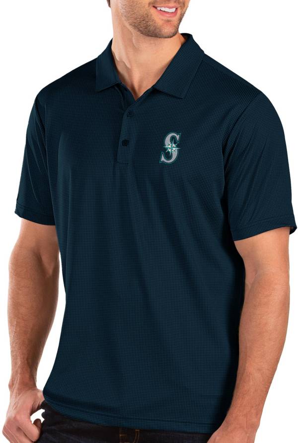 Antigua Men's Seattle Mariners Navy Balance Polo