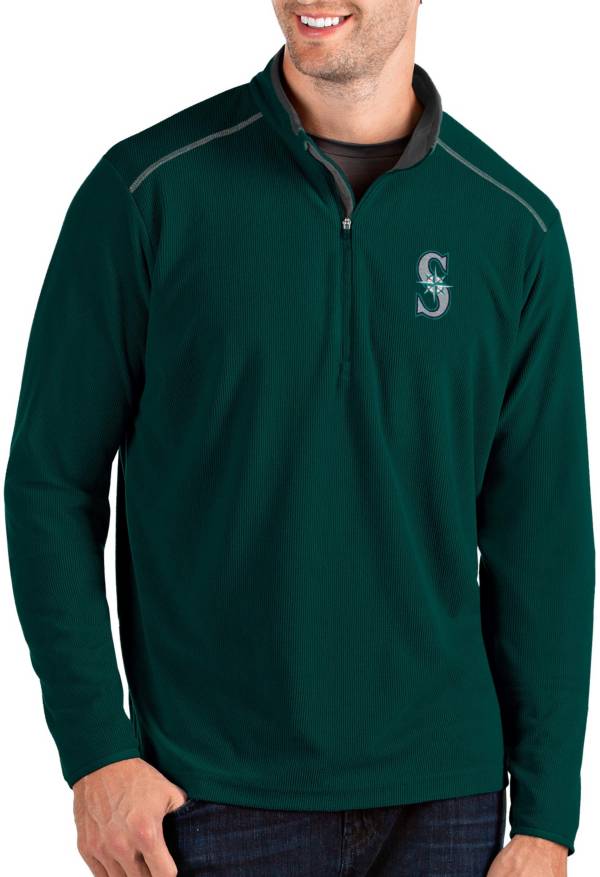 Antigua Men's Seattle Mariners Teal Glacier Quarter-Zip Pullover