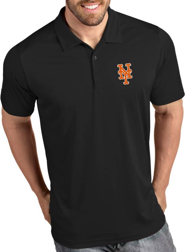 Antigua Men's New York Mets Tribute Black Performance Polo