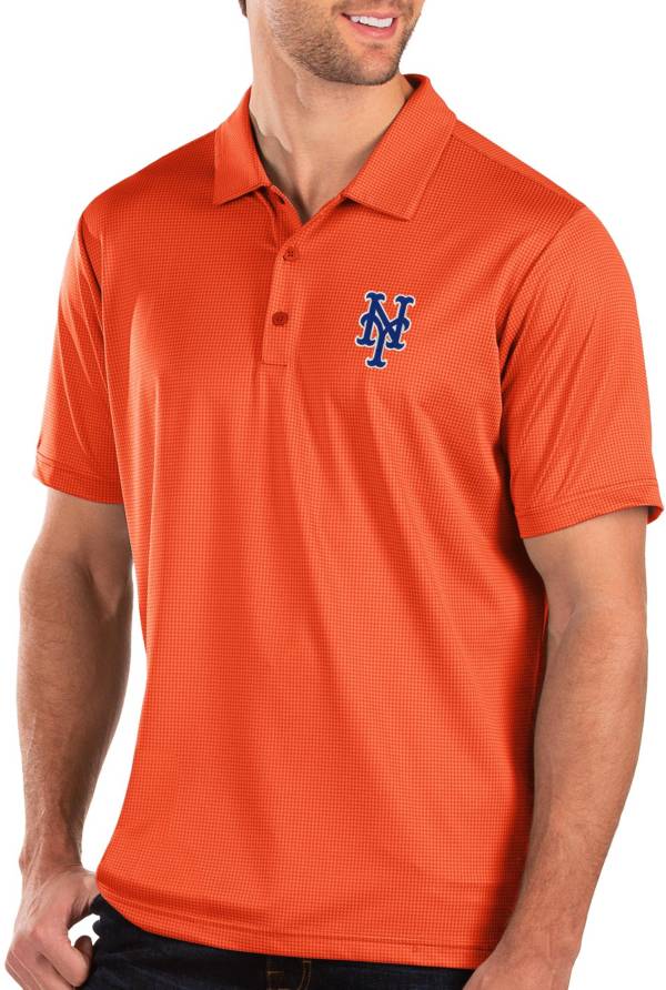 Antigua Men's New York Mets Orange Balance Polo