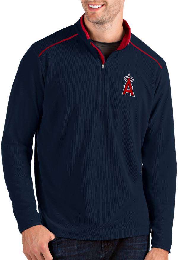 Antigua Men's Los Angeles Angels Navy Glacier Quarter-Zip Pullover