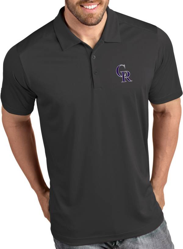 Antigua Men's Colorado Rockies Tribute Grey Performance Polo