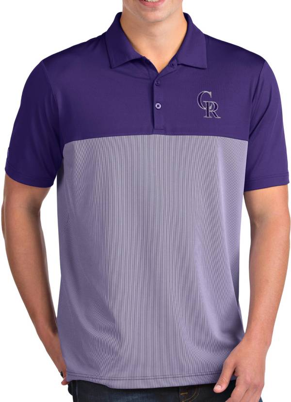 Antigua Men's Colorado Rockies Venture Purple Performance Polo