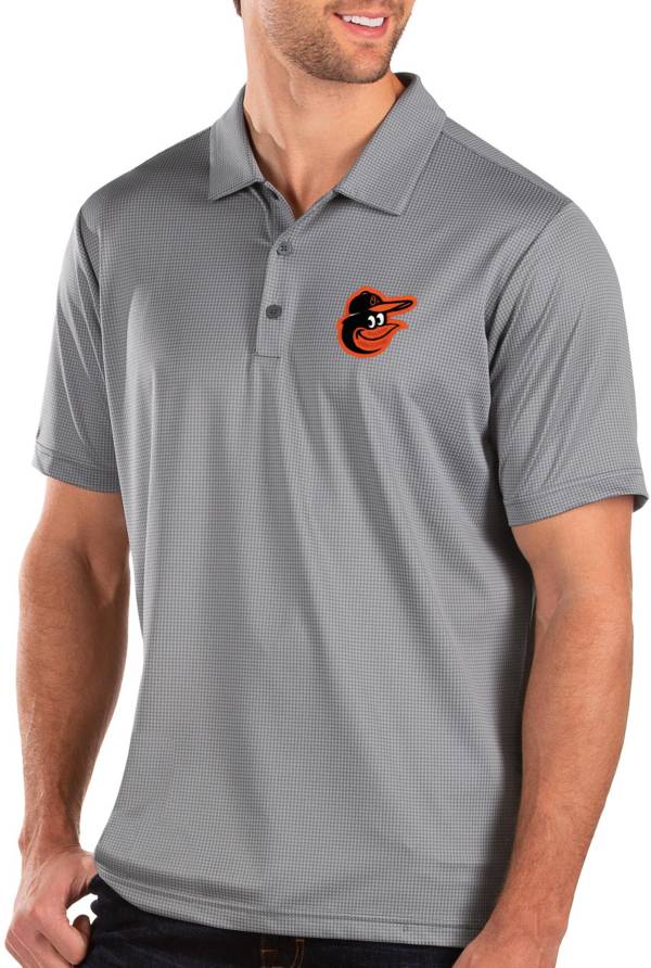 Antigua Men's Baltimore Orioles Grey Balance Polo