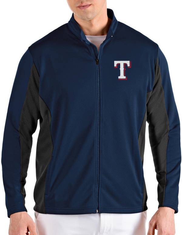 Antigua Men's Texas Rangers Navy Passage Full-Zip Jacket