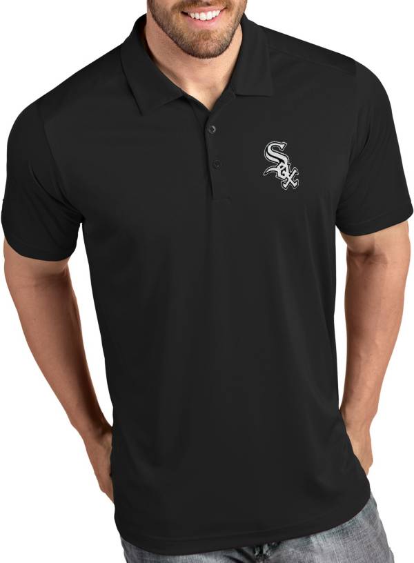 Antigua Men's Chicago White Sox Tribute Black Performance Polo
