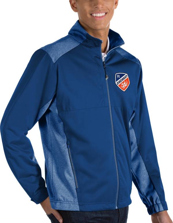 Antigua Men's FC Cincinnati Revolve Royal Full-Zip Jacket product image