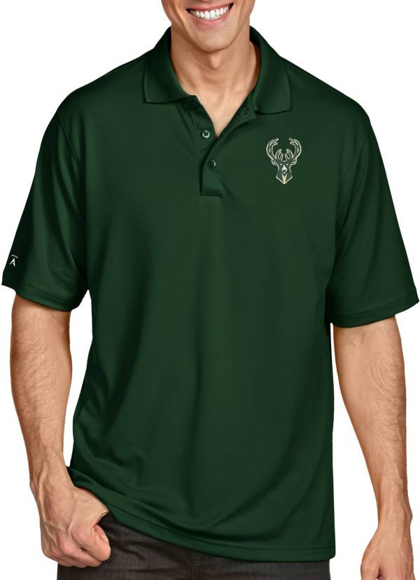 Antigua Men's Milwaukee Bucks Xtra-Lite Pique Performance Polo